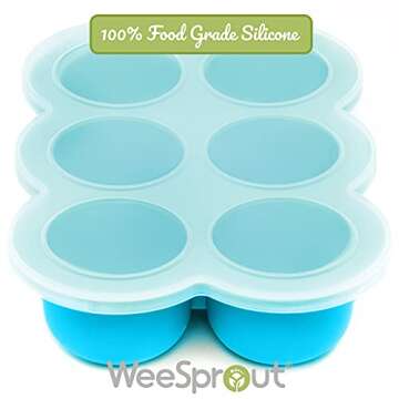 WeeSprout Silicone Freezer Tray for Easy Baby Meal Prep
