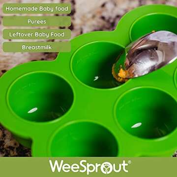 WeeSprout Silicone Freezer Tray for Easy Baby Meal Prep