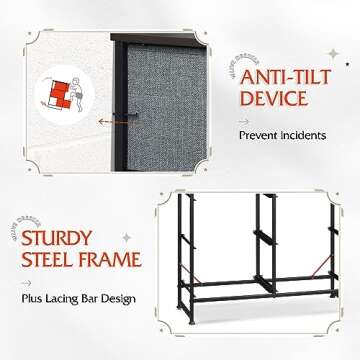 Stylish WLIVE Fabric Dresser, 6 Drawer Storage Chest