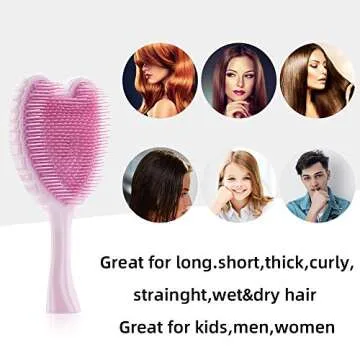 Tangle Angel Cute Brush for All Hair Types, Durable Detangler