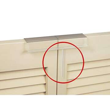 Mommy's Helper Slide-Lok Bi-Fold Door Lock, Baby Lock (Pack of 1), Closet Locks for Double Doors, Fits Most Doors - Included Shim Makes Tighter Fit for Thin Doors