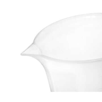 EISCO Plastic Pitcher, 1000mL (1L) - Molded Graduations - Chemical Resistant & Autoclavable Polypropylene - Measuring Jug