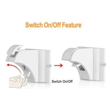 Vmaisi Adhesive Magnetic Locks for Cabinets & Drawers (10 Locks and 2 Keys)