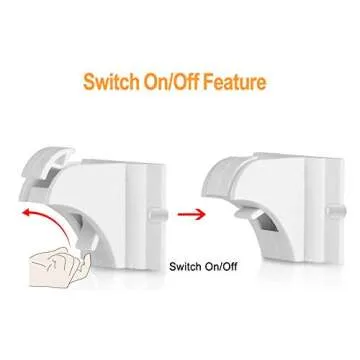 Vmaisi Adhesive Magnetic Locks for Cabinets & Drawers (10 Locks and 2 Keys)