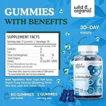 L-Methylfolate Gummies for Brain and Mood Support