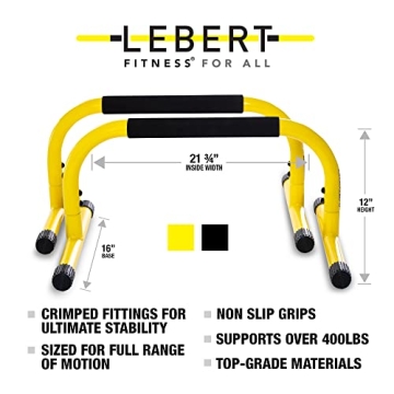 Lebert Fitness Parallette Bars for Home Workout Equipment