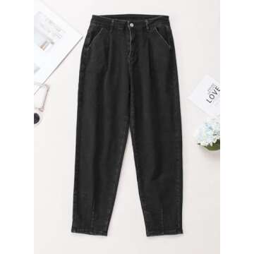 EVALESS High Waisted Stretchy Baggy Jeans for Women