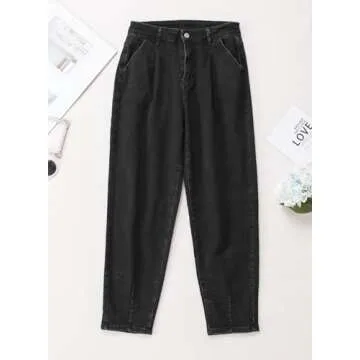 EVALESS High Waisted Stretchy Baggy Jeans for Women