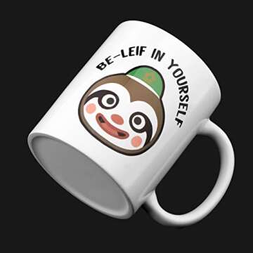 Animal Villagers Crossing Mug Be-leif in Yourself A(BELEIF IN YOURSELF mug)