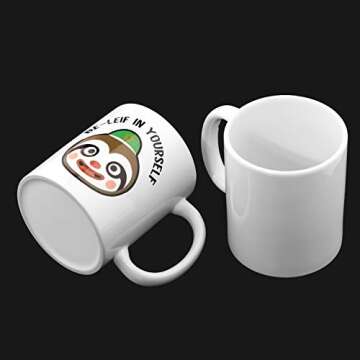 Animal Villagers Crossing Mug Be-leif in Yourself A(BELEIF IN YOURSELF mug)