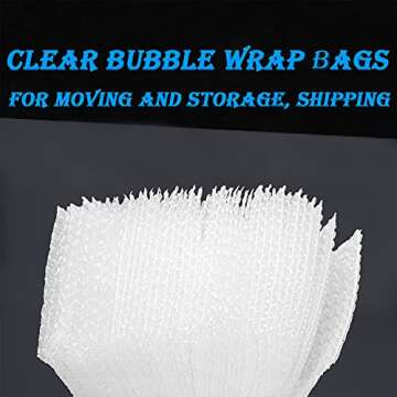 200Pcs Bubble Out Bags&Pouches, 6"x8" Clear Bubble Pouches Wrap Bag, Double Walled Bubble Cushioning Bags for Moving and Storage, Shipping and Packing Supplies for Dishes Glasses Plates