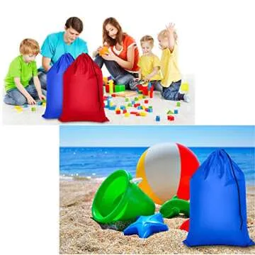 Shappy 6 Pcs Heavy Duty Large Laundry Bags Travel Nylon Laundry Bag with Drawstring 30 x 40, 24 x 36 inch, 22 x 28 inch Machine Washable Dirty Clothes Organizer Easy Fit a Hamper Basket