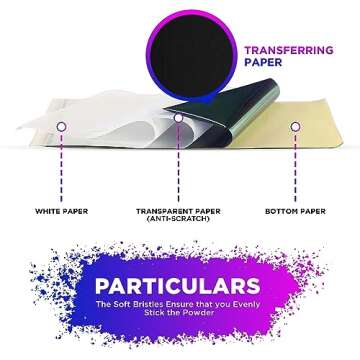Tattoo Transfer Paper | Stencil Pro 50 Sheets Tattoo Stencil Paper for Tattooing | 4 Layers Premium Thermal Stencil Paper | A4 Size Tattoo Carbon Copy Tracing Paper by Numbskin