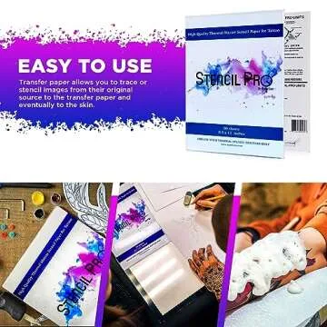 Tattoo Transfer Paper | Stencil Pro 50 Sheets Tattoo Stencil Paper for Tattooing | 4 Layers Premium Thermal Stencil Paper | A4 Size Tattoo Carbon Copy Tracing Paper by Numbskin
