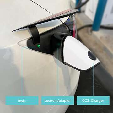 Lectron CCS Adapter for Tesla Model 3,Y, S and X - for Tesla Owners Only - Fast Charge Your Tesla with CCS Chargers (Black)