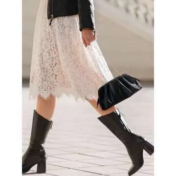 SWEETV Dressy Vegan Leather Clutch Purse for Women Formal, Soft Pleated PU Evening Clutch for Weddings, Proms, Cocktail-Gemma