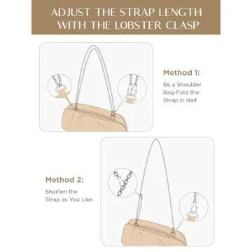 SWEETV Dressy Vegan Leather Clutch Purse for Women Formal, Soft Pleated PU Evening Clutch for Weddings, Proms, Cocktail-Gemma