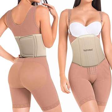YESINDEED 360 Compression Flattening Ab Lipo Board Post Surgery Foam After Tummy Tuck Tabla Abdominal, After Liposuction Abdominal Tummy Tack Beige
