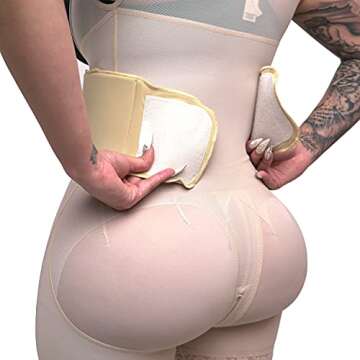 YESINDEED 360 Compression Flattening Ab Lipo Board Post Surgery Foam After Tummy Tuck Tabla Abdominal, After Liposuction Abdominal Tummy Tack Beige