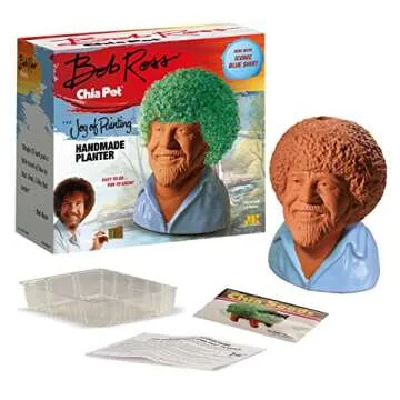 Chia Pet Bob Ross Planter with Seeds - Fun for All Ages