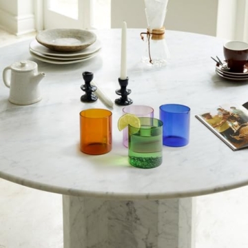 16oz Colored Drinking Glasses Set - Vibrant & Versatile