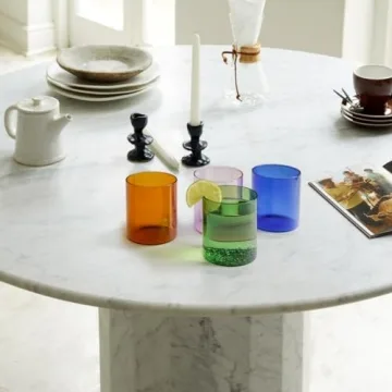 16oz Colored Drinking Glasses Set - Vibrant & Versatile