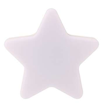 4 Pack White-LED Plug-in Night Light for Kids - Light Sensor Controlled Dusk to Dawn Plug-in LED Night Lights - Pentagram Shaped Lamp Take Good Care Children Sleep