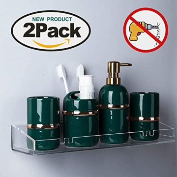 YestBuy Acrylic Floating Wall Display Shelves for Stylish Storage