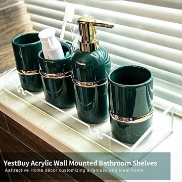 YestBuy Acrylic Floating Wall Display Shelves for Stylish Storage