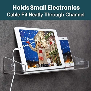 YestBuy Acrylic Floating Wall Display Shelves for Stylish Storage