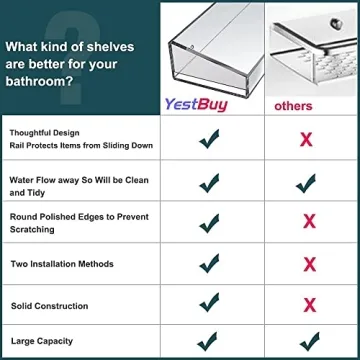 YestBuy Acrylic Floating Wall Display Shelves for Stylish Storage