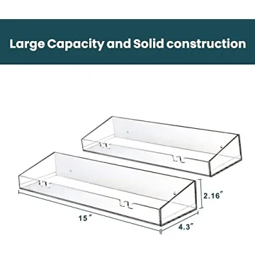 YestBuy Acrylic Floating Wall Display Shelves for Stylish Storage
