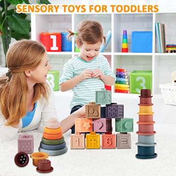 Charniol Montessori Soft Stacking Toys for Babies