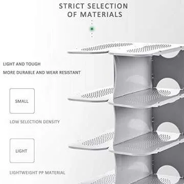 ACPOP Shoe Slots Organizer, Adjustable Rack,Better Stability Shoe Stacker,Space Saver,Pack of 6,Grey