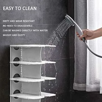 ACPOP Shoe Slots Organizer, Adjustable Rack,Better Stability Shoe Stacker,Space Saver,Pack of 6,Grey