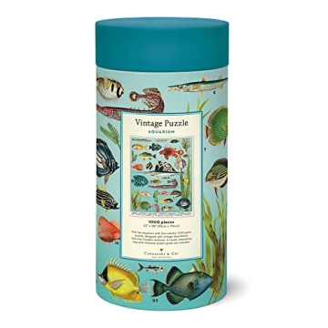 Cavallini Vintage Aquarium Puzzle 1000 Pieces - Family Fun