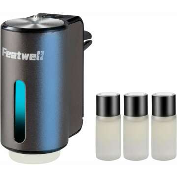 Smart Car Air Freshener Diffuser with 3 Modes & Essential Oils