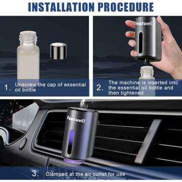 Smart Car Air Freshener Diffuser with Essential Oils