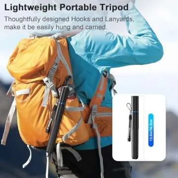 FOXOLA 61" Phone Tripod & Selfie Stick, Extendable All-in-1 Cell Phone Tripod Stand with Wireless Remote, Portable Tripod for iPhone14/13/12 Android in Selfies/Live Stream/Record/Vlog, Black