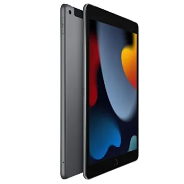 Apple iPad (9th Generation): with A13 Bionic chip, 10.2-inch Retina Display, 64GB, Wi-Fi + 4G LTE Cellular, 12MP front/8MP Back Camera, Touch ID, All-Day Battery Life – Space Gray