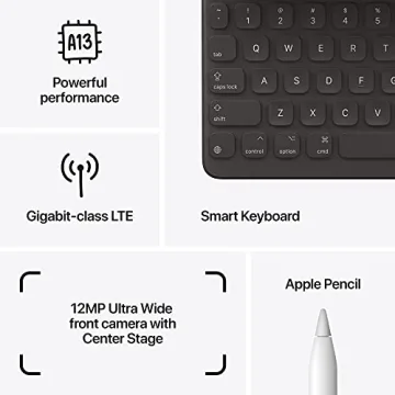 Apple iPad (9th Generation): with A13 Bionic chip, 10.2-inch Retina Display, 64GB, Wi-Fi + 4G LTE Cellular, 12MP front/8MP Back Camera, Touch ID, All-Day Battery Life – Space Gray