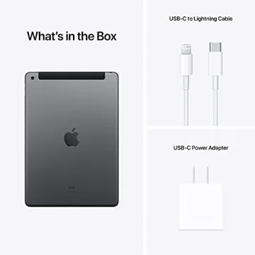 Apple iPad (9th Generation): with A13 Bionic chip, 10.2-inch Retina Display, 64GB, Wi-Fi + 4G LTE Cellular, 12MP front/8MP Back Camera, Touch ID, All-Day Battery Life – Space Gray