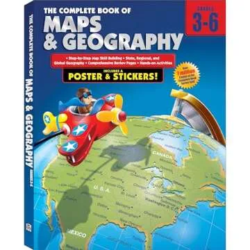 Complete Book of Maps and Geography Workbook for Kids