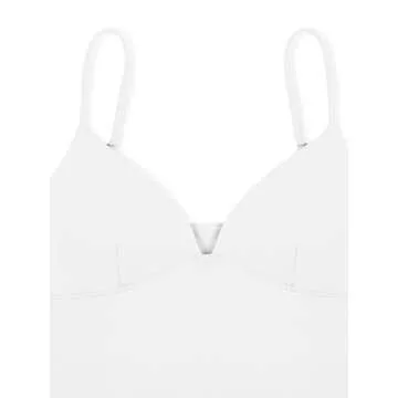 REORIA Womens Summer Sexy V-Neck Sleeveless Double Lined Going Out Y2K Trendy Cami Shirt Slimming Cropped Tank Tops for Teen Girls Night Out White Small