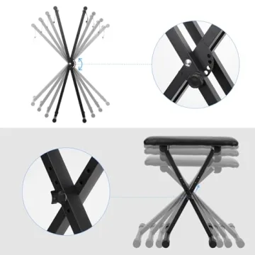 Jdfdexc Adjustable Keyboard Stand and Bench Set