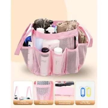 Large Capacity Temede Mesh Shower Caddy Tote for Everyone