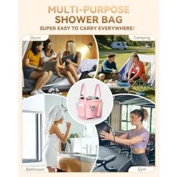 Large Capacity Temede Mesh Shower Caddy Tote for Everyone