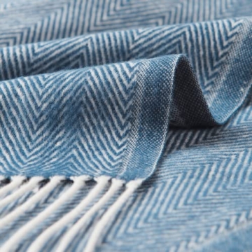 Elegant Herringbone Throw Blanket - Soft & Cozy Comfort