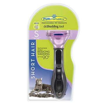 Furminator Short Hair deShedding Tool for Cats, Small