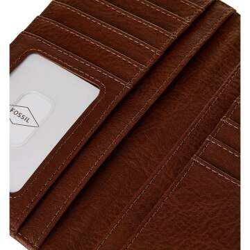 Fossil Logan Leather RFID-Blocking Clutch Wallet